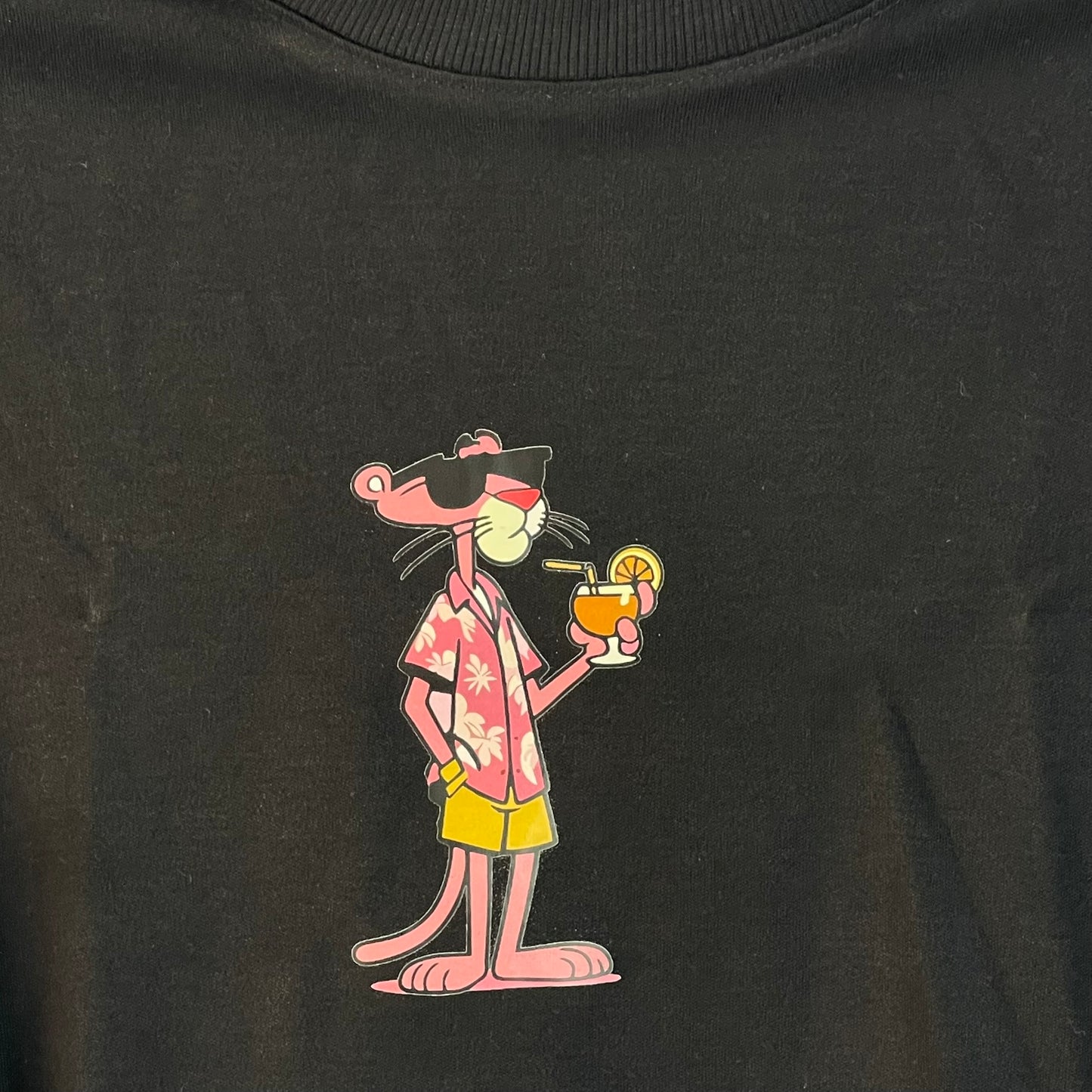 Cropped Oversized Pantera cor de rosa